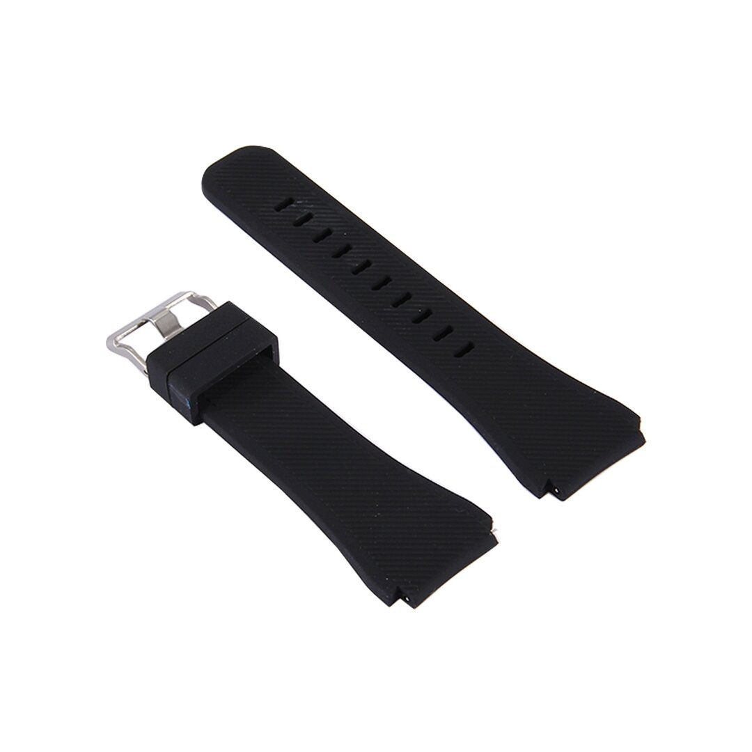 Siliconen sportbandje - Zwart - Geschikt voor Samsung Galaxy Watch 3 (45mm) - Galaxy Watch 46mm - Samsung Gear S3 Classic &amp; Frontier