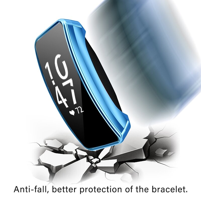 Fitbit Inspire 1 / HR / Ace 2 TPU case (volledig beschermd) - Blauw