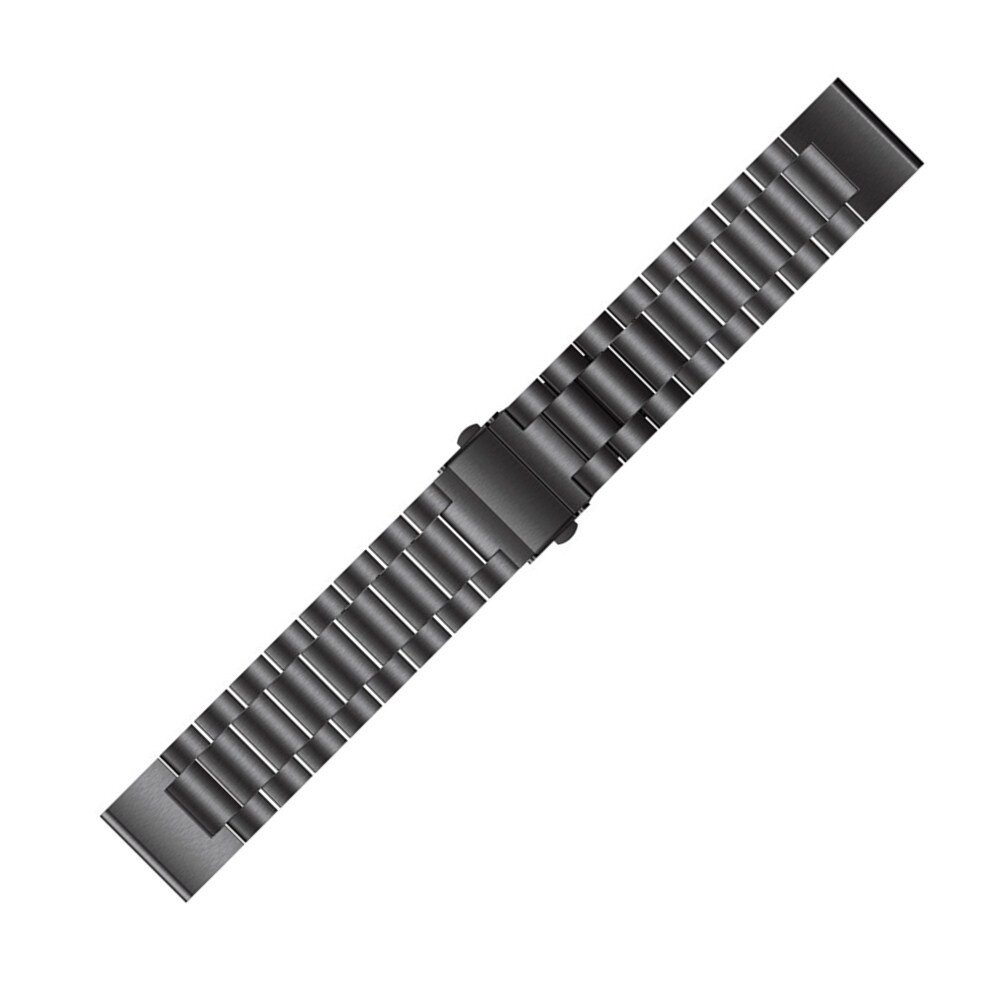 Stalen schakelband - Zwart - Garmin Fenix 7X / 6X / 5X