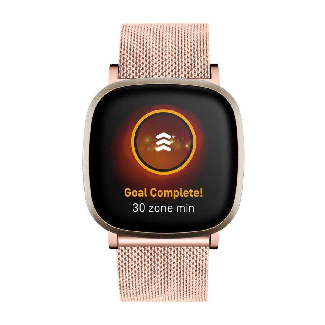 Fitbit Versa 3/4 &amp; Sense 1/2 - Milanese bandje met klemsluiting - Champagne goud
