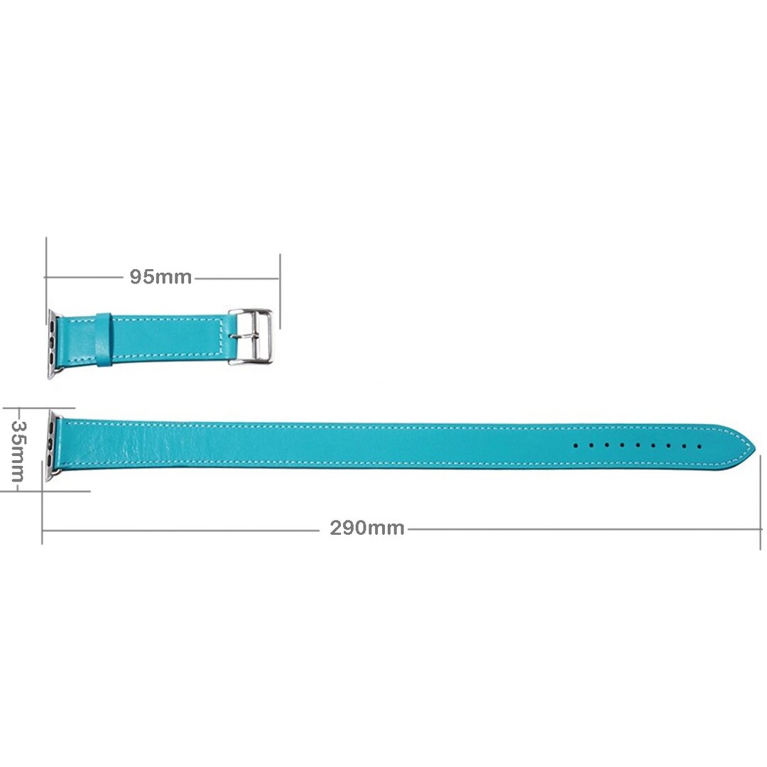Kakapi Double Strap bandje - Turquoise - Geschikt voor Apple Watch 44mm / 45mm&nbsp;/ 46mm / 49mm