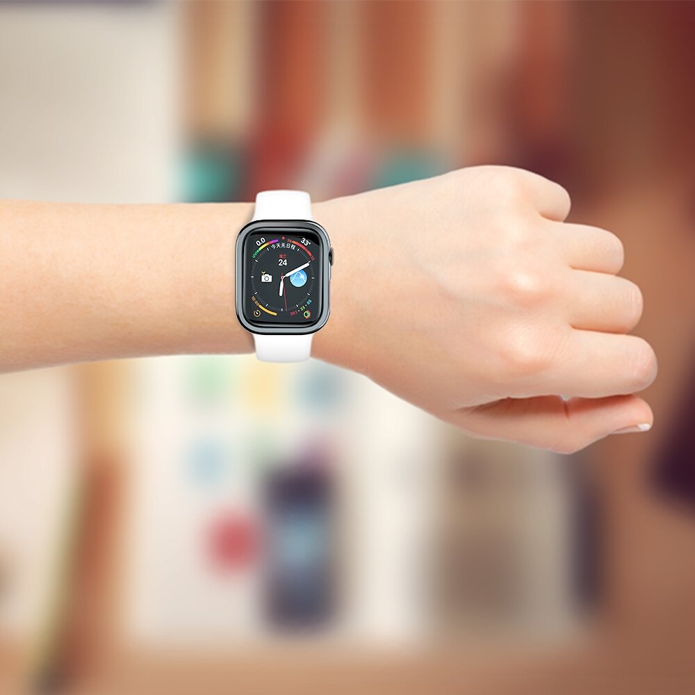 Hard case 41mm (open front) - Zwart (glans) - Geschikt voor Apple Watch 41mm