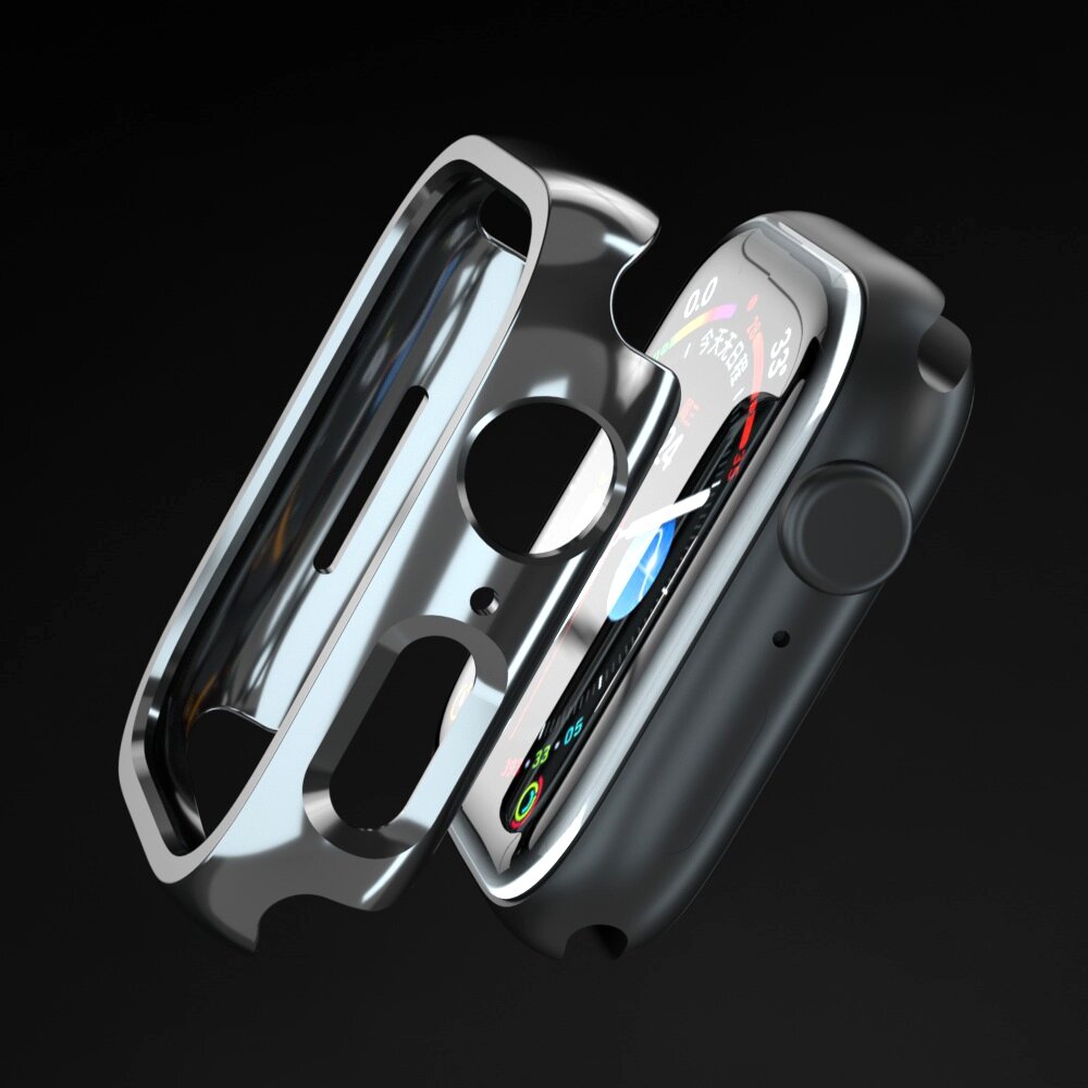 Hard case 45mm (open front) - Zwart (glans) - Geschikt voor Apple Watch 45mm