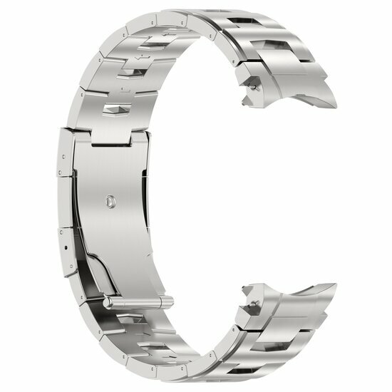 Titanium band met aansluitknop - Zilver - Samsung Galaxy Watch 6 Classic - 47mm &amp; 43mm