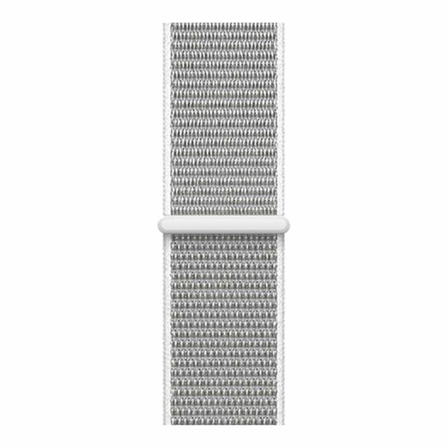 Sport Loop nylon bandje - Licht grijs - Geschikt voor Apple Watch 38mm / 40mm / 41mm / 42mm