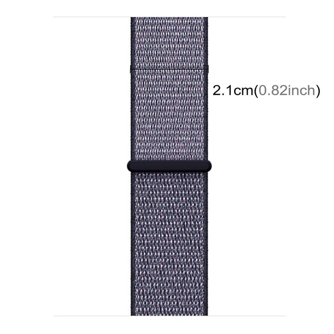 Sport Loop nylon bandje - Navy blauw - Geschikt voor Apple Watch 38mm / 40mm / 41mm / 42mm
