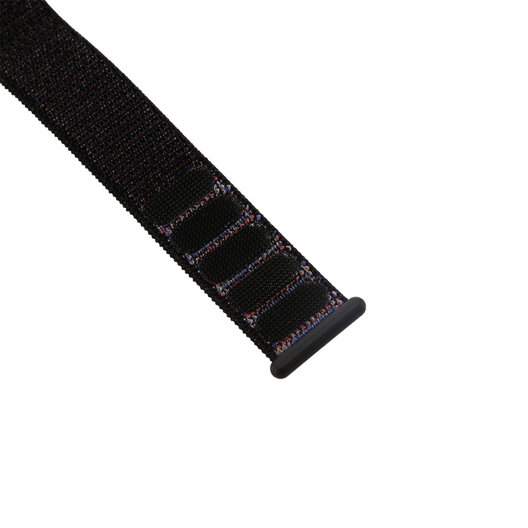 Sport Loop nylon bandje - Zwart / Oranje - Geschikt voor Apple Watch 38mm / 40mm / 41mm / 42mm