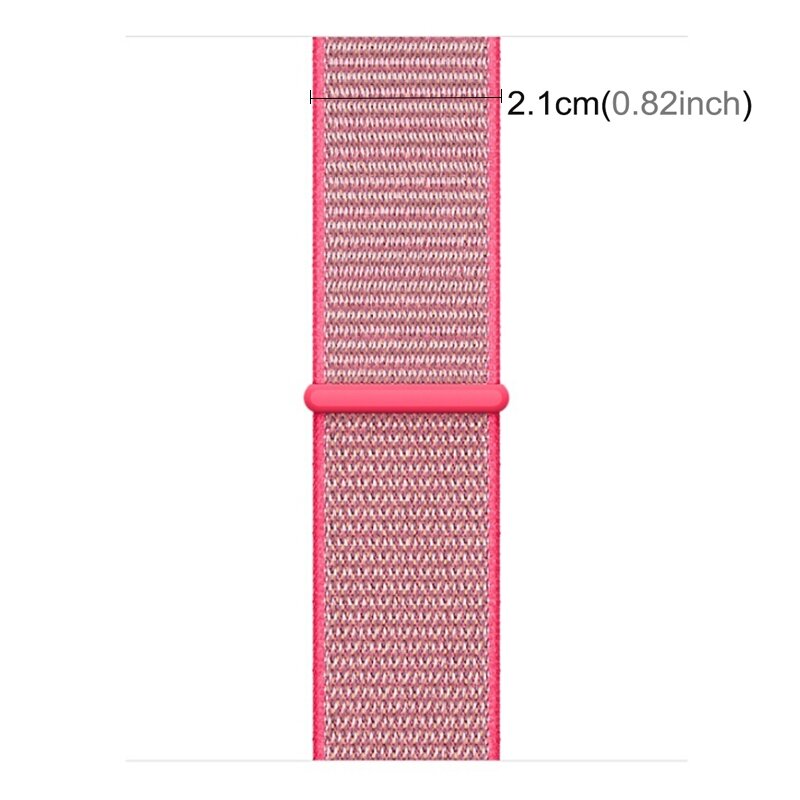 Sport Loop nylon bandje - Roze - Geschikt voor Apple Watch 38mm / 40mm / 41mm / 42mm