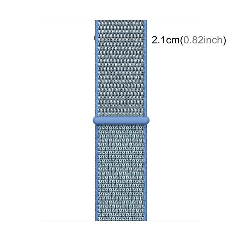 Sport Loop nylon bandje - Blauw - Geschikt voor Apple Watch 38mm / 40mm / 41mm / 42mm