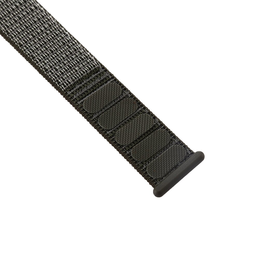 Sport Loop nylon bandje - Grijs met donkergroen - Geschikt voor Apple Watch 44mm / 45mm&nbsp;/ 46mm / 49mm
