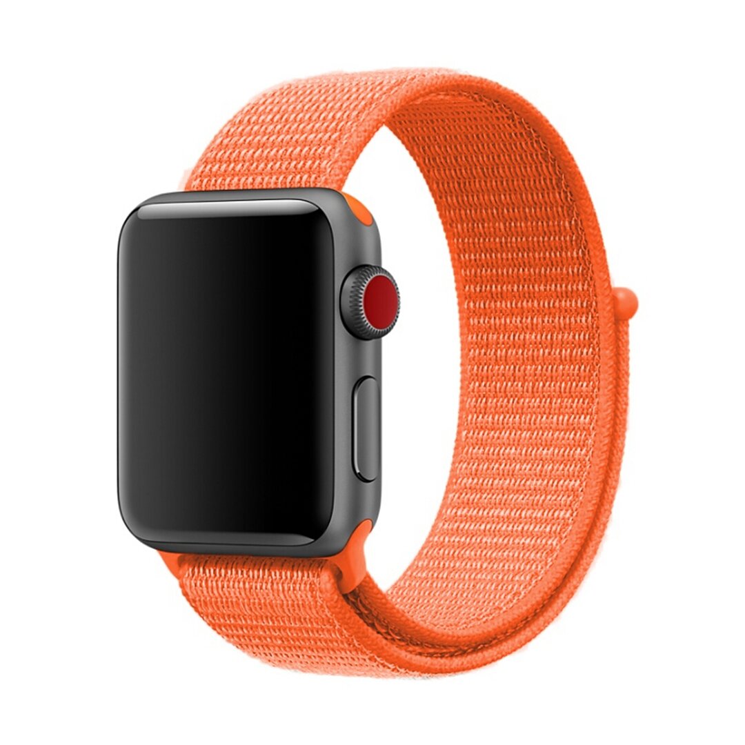 Sport Loop nylon bandje - Oranje - Geschikt voor Apple Watch 44mm / 45mm&nbsp;/ 46mm / 49mm