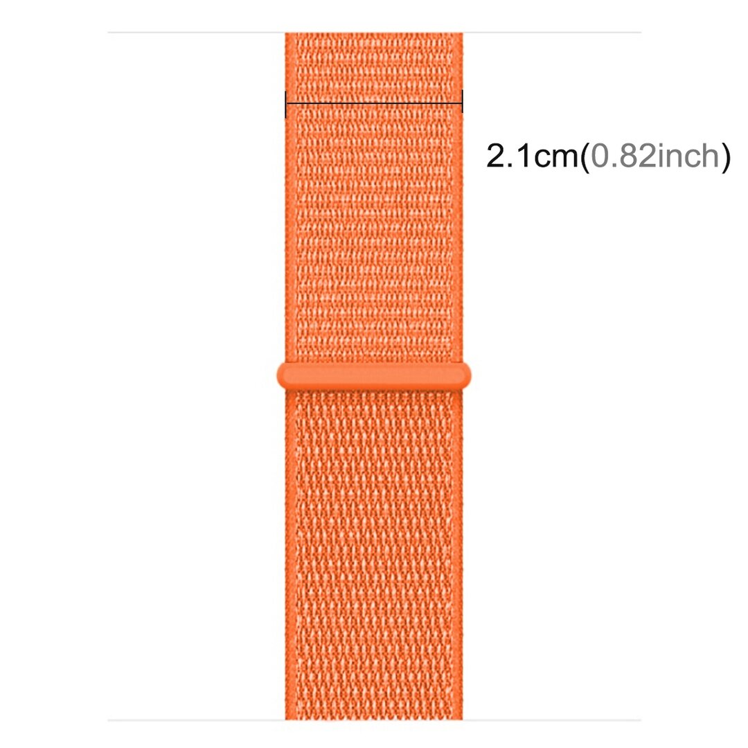 Sport Loop nylon bandje - Oranje - Geschikt voor Apple Watch 44mm / 45mm&nbsp;/ 46mm / 49mm