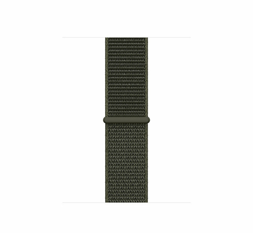 Sport Loop nylon bandje - Leger groen - Geschikt voor Apple Watch 44mm / 45mm&nbsp;/ 46mm / 49mm