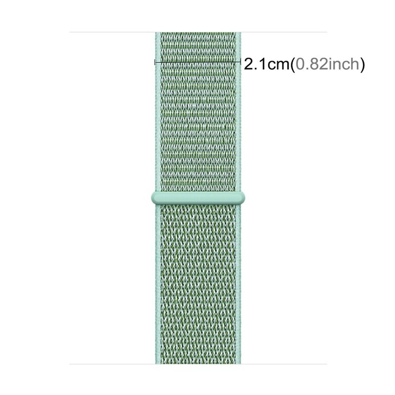 Sport Loop nylon bandje - Mintgroen - Geschikt voor Apple Watch 44mm / 45mm&nbsp;/ 46mm / 49mm