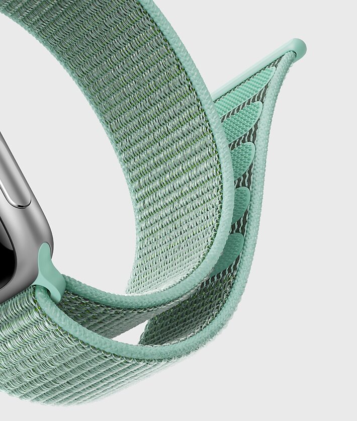 Sport Loop nylon bandje - Mintgroen - Geschikt voor Apple Watch 44mm / 45mm&nbsp;/ 46mm / 49mm