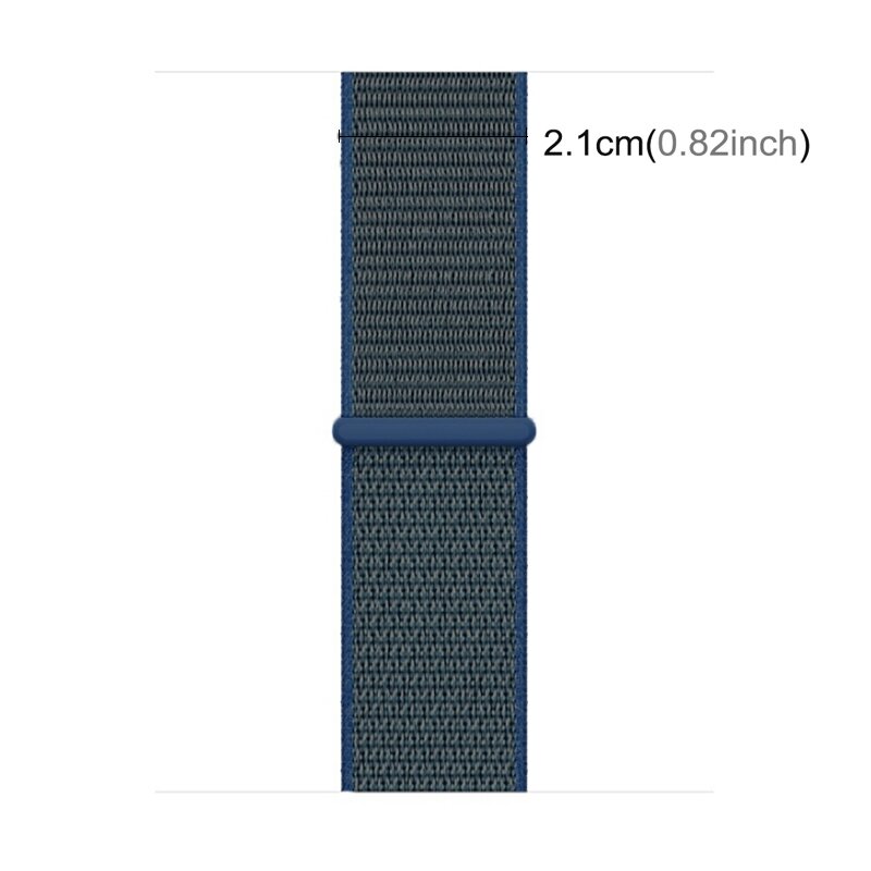 Sport Loop nylon bandje - Donkerblauw - Geschikt voor Apple Watch 44mm / 45mm&nbsp;/ 46mm / 49mm