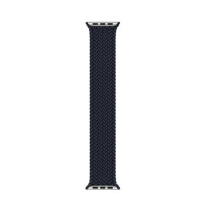 Braided Solo Loop nylon bandje - Maat: L - Donkerblauw - Geschikt voor Apple Watch 38mm / 40mm / 41mm / 42mm