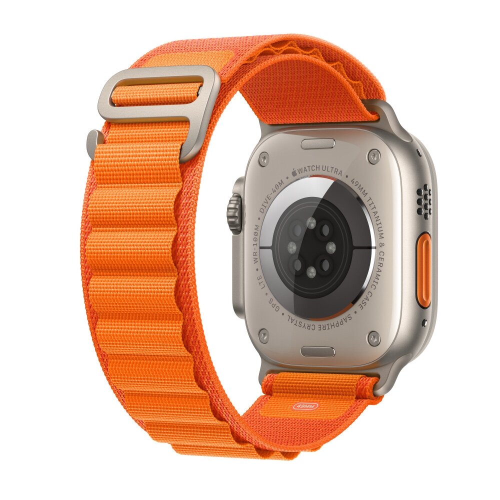 Alpine Loop nylon bandje - Oranje - Geschikt voor Apple Watch 38mm / 40mm / 41mm / 42mm