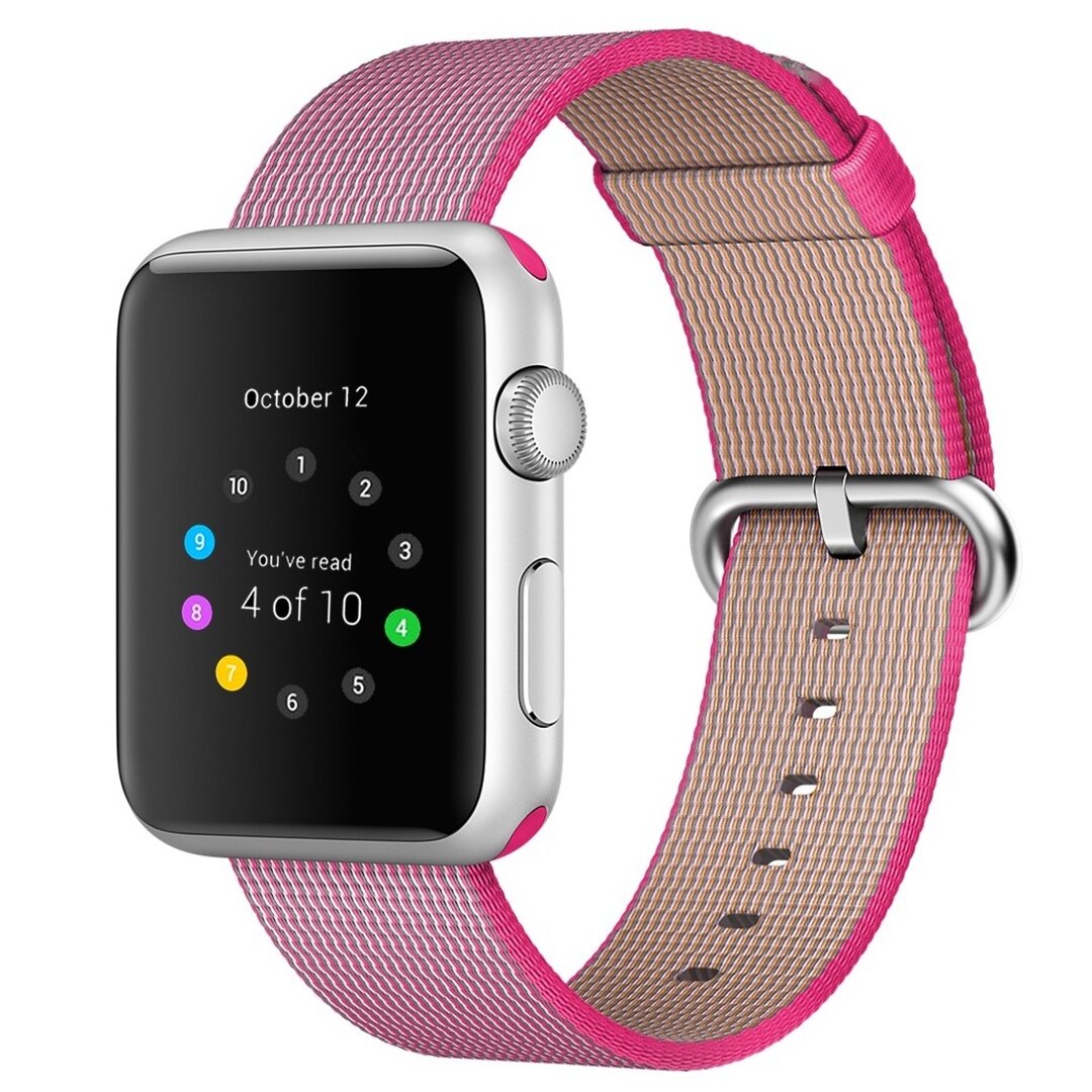 Nylon bandje - Roze - Geschikt voor Apple Watch 44mm / 45mm&nbsp;/ 46mm / 49mm