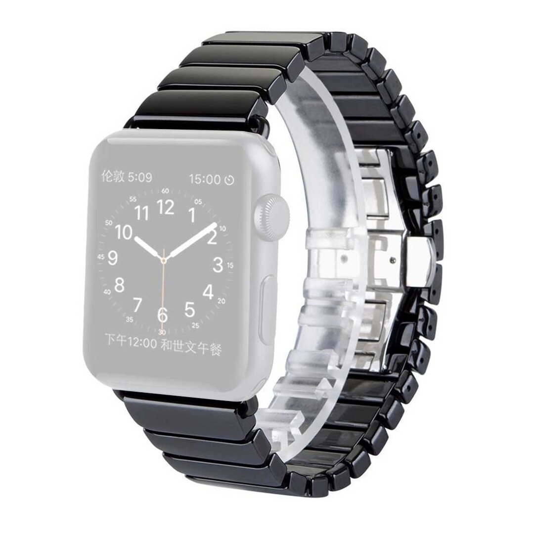 Schakelarmband Keramisch bandje - Zwart - Geschikt voor Apple Watch 44mm / 45mm&nbsp;/ 46mm / 49mm