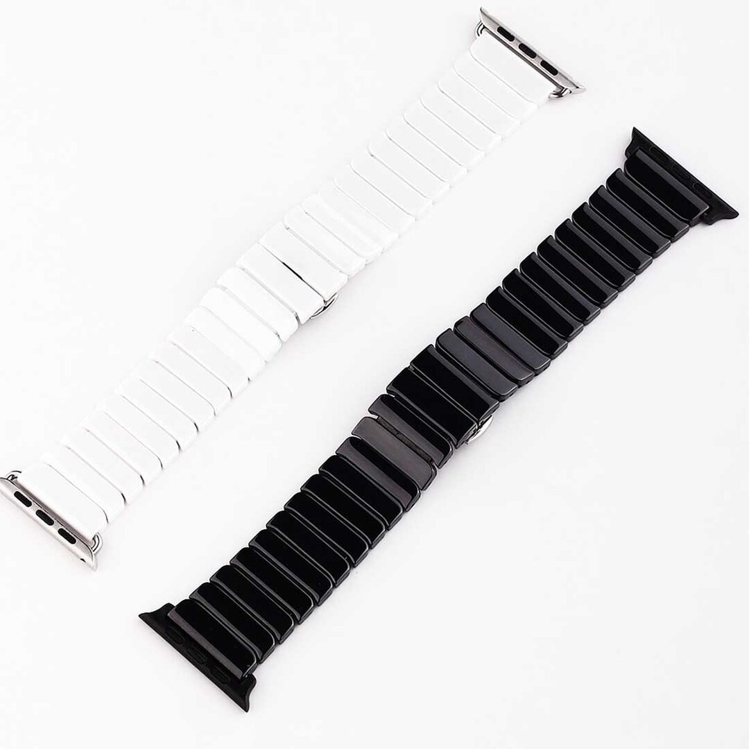 Schakelarmband Keramisch bandje - Zwart - Geschikt voor Apple Watch 44mm / 45mm&nbsp;/ 46mm / 49mm