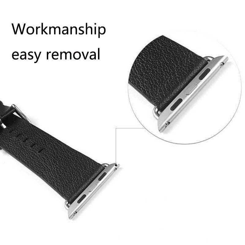 Metalen strap connector - Zilver - Geschikt voor Apple Watch 38mm / 40mm / 41mm / 42mm