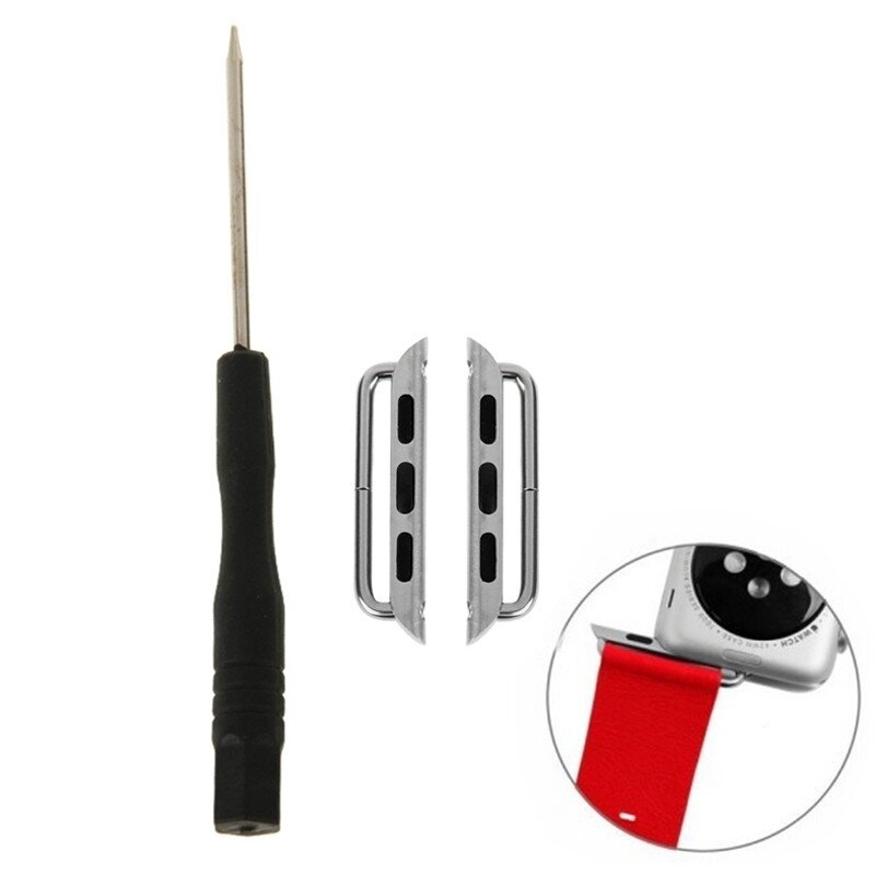 Metalen strap connector - Zilver - Geschikt voor Apple Watch 44mm / 45mm&nbsp;/ 46mm / 49mm