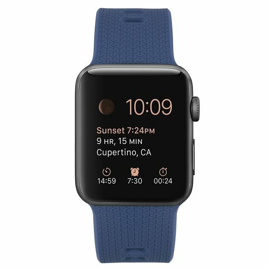 Siliconen bandje met motief - Navy - Geschikt voor Apple Watch 38mm / 40mm / 41mm / 42mm