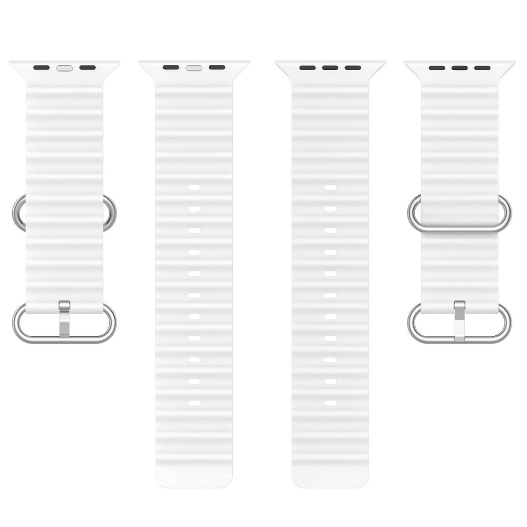 Ocean bandje - Wit - Geschikt voor Apple Watch 38mm / 40mm / 41mm / 42mm