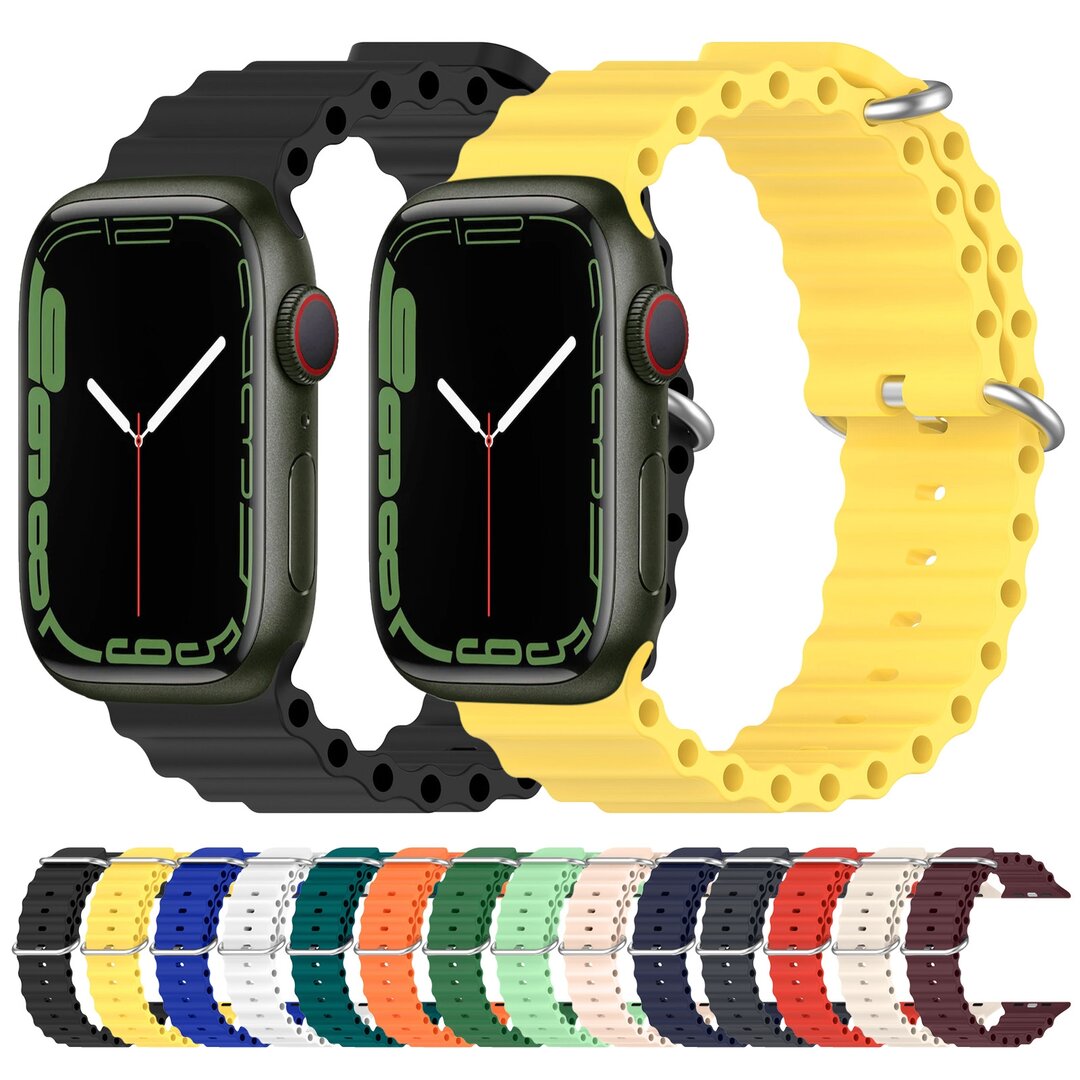 Ocean bandje - Wit - Geschikt voor Apple Watch 38mm / 40mm / 41mm / 42mm