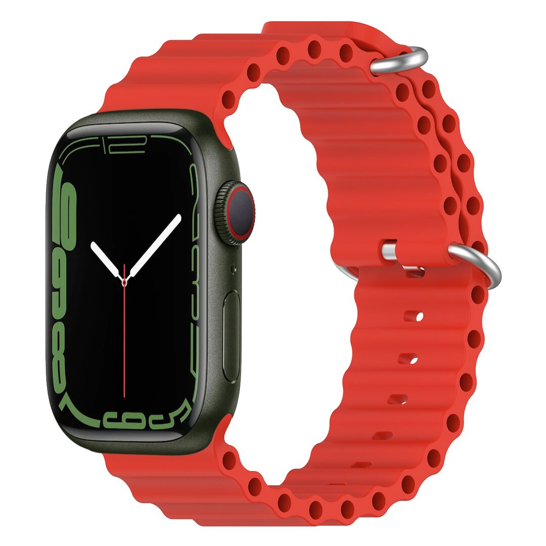 Ocean bandje - Rood - Geschikt voor Apple Watch 38mm / 40mm / 41mm / 42mm