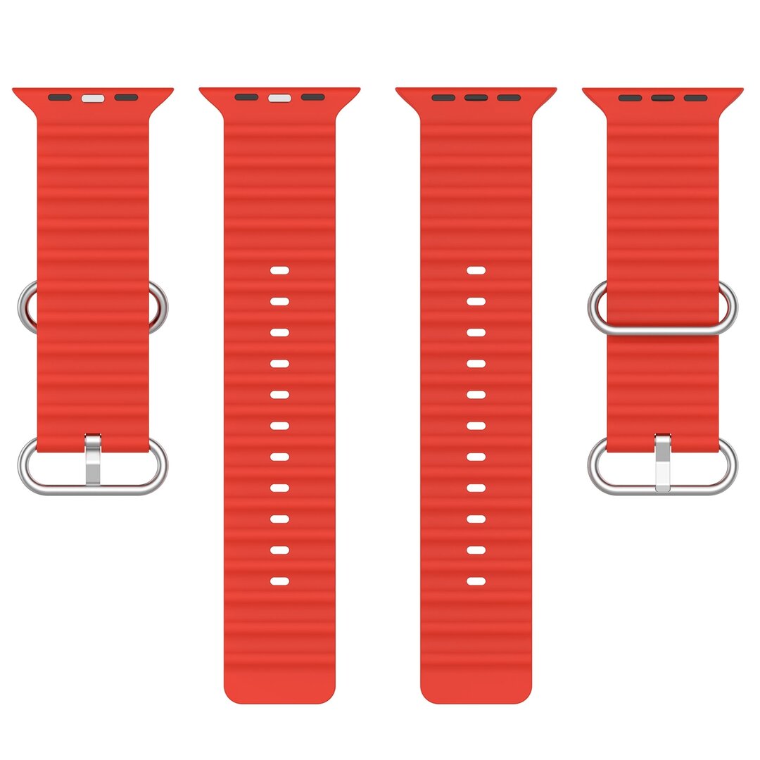 Ocean bandje - Rood - Geschikt voor Apple Watch 38mm / 40mm / 41mm / 42mm