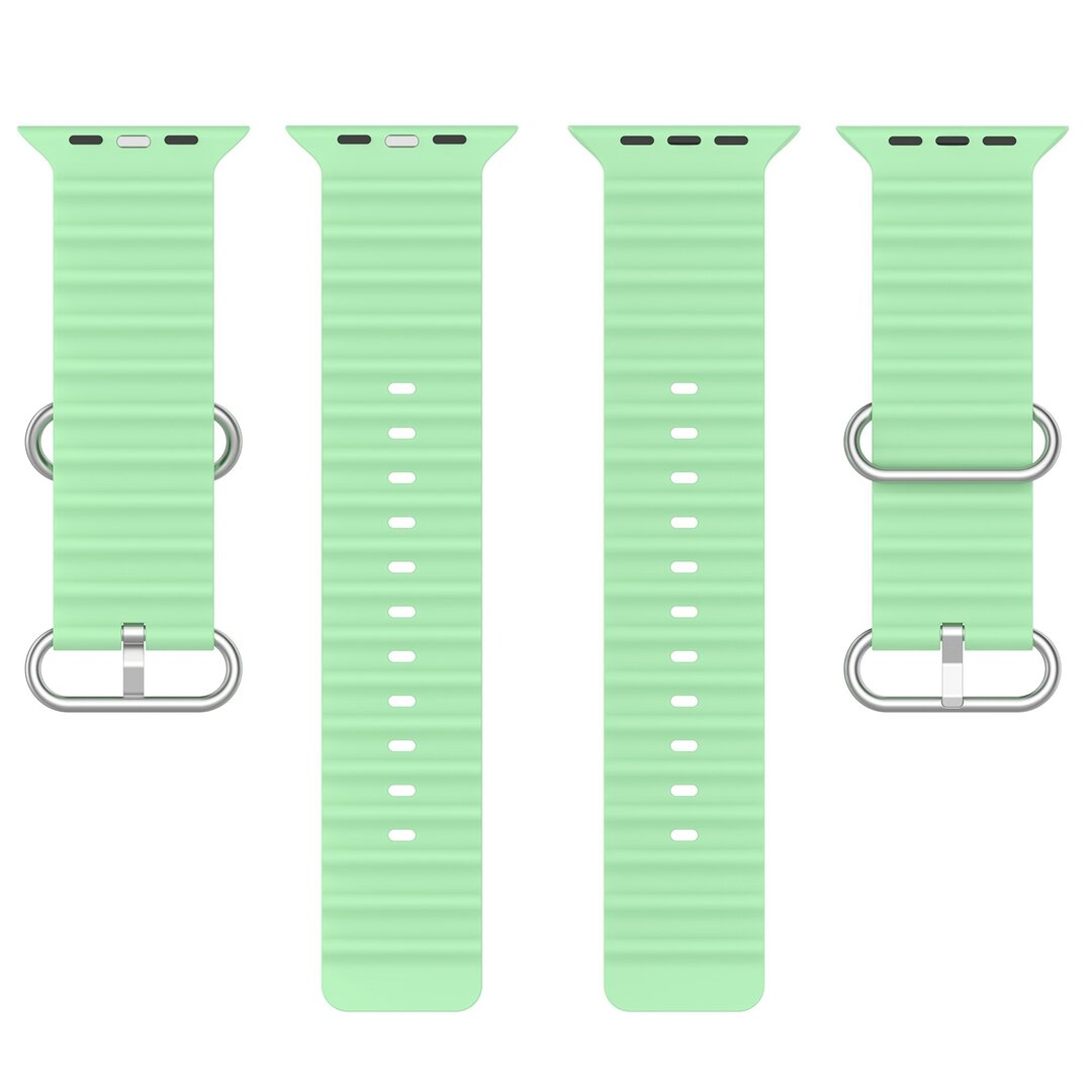 Ocean bandje - Lichtgroen - Geschikt voor Apple Watch 38mm / 40mm / 41mm / 42mm