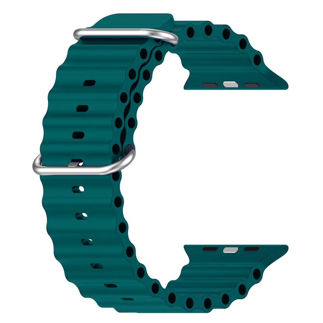 Ocean bandje - Donkergroen - Geschikt voor Apple Watch 38mm / 40mm / 41mm / 42mm