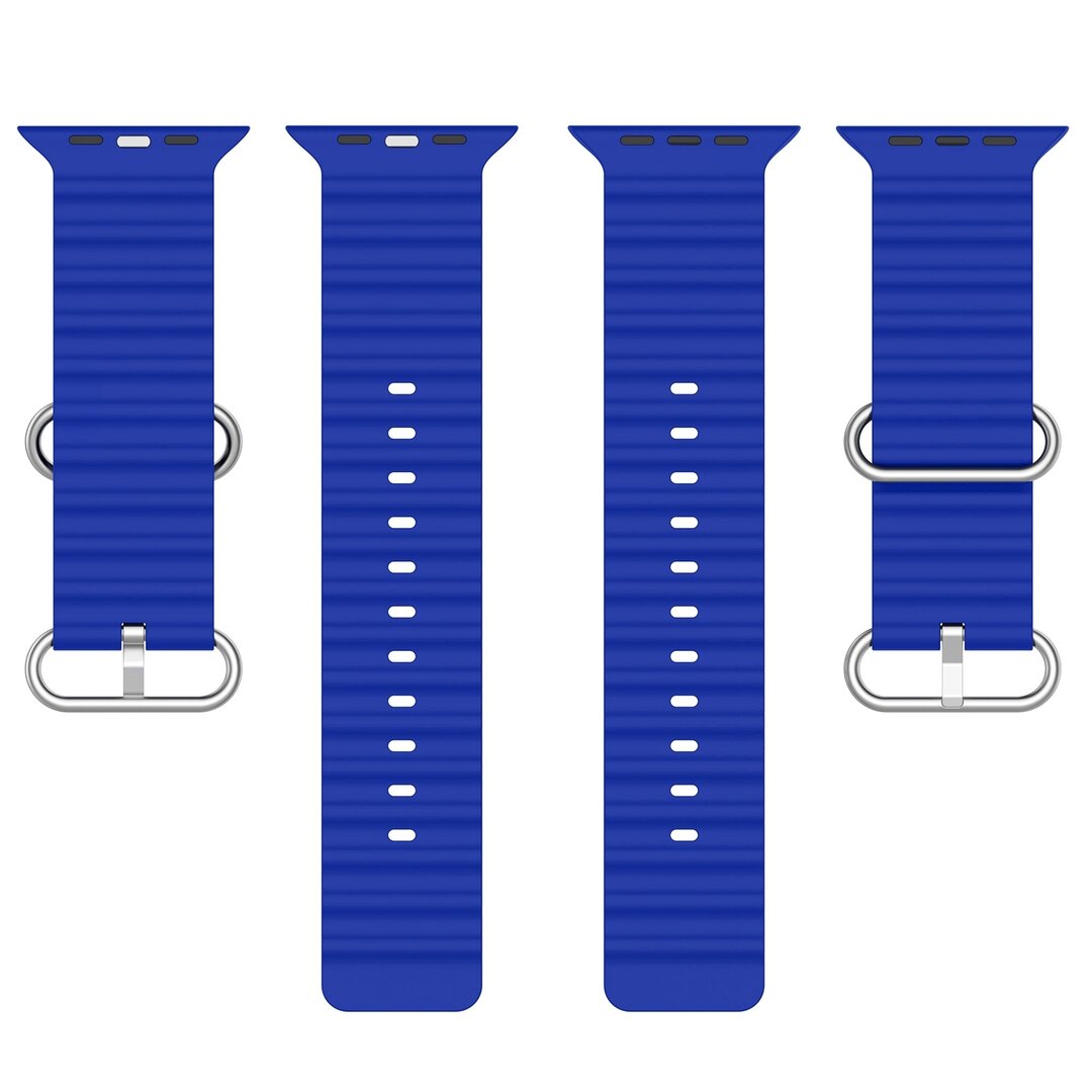 Ocean bandje - Blauw - Geschikt voor Apple Watch 38mm / 40mm / 41mm / 42mm
