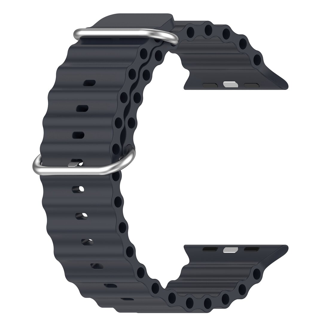 Ocean bandje - Donkerblauw - Geschikt voor Apple Watch 44mm / 45mm&nbsp;/ 46mm / 49mm