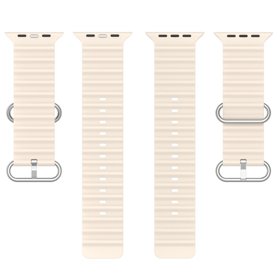 Ocean bandje - Starlight - Geschikt voor Apple Watch 44mm / 45mm&nbsp;/ 46mm / 49mm
