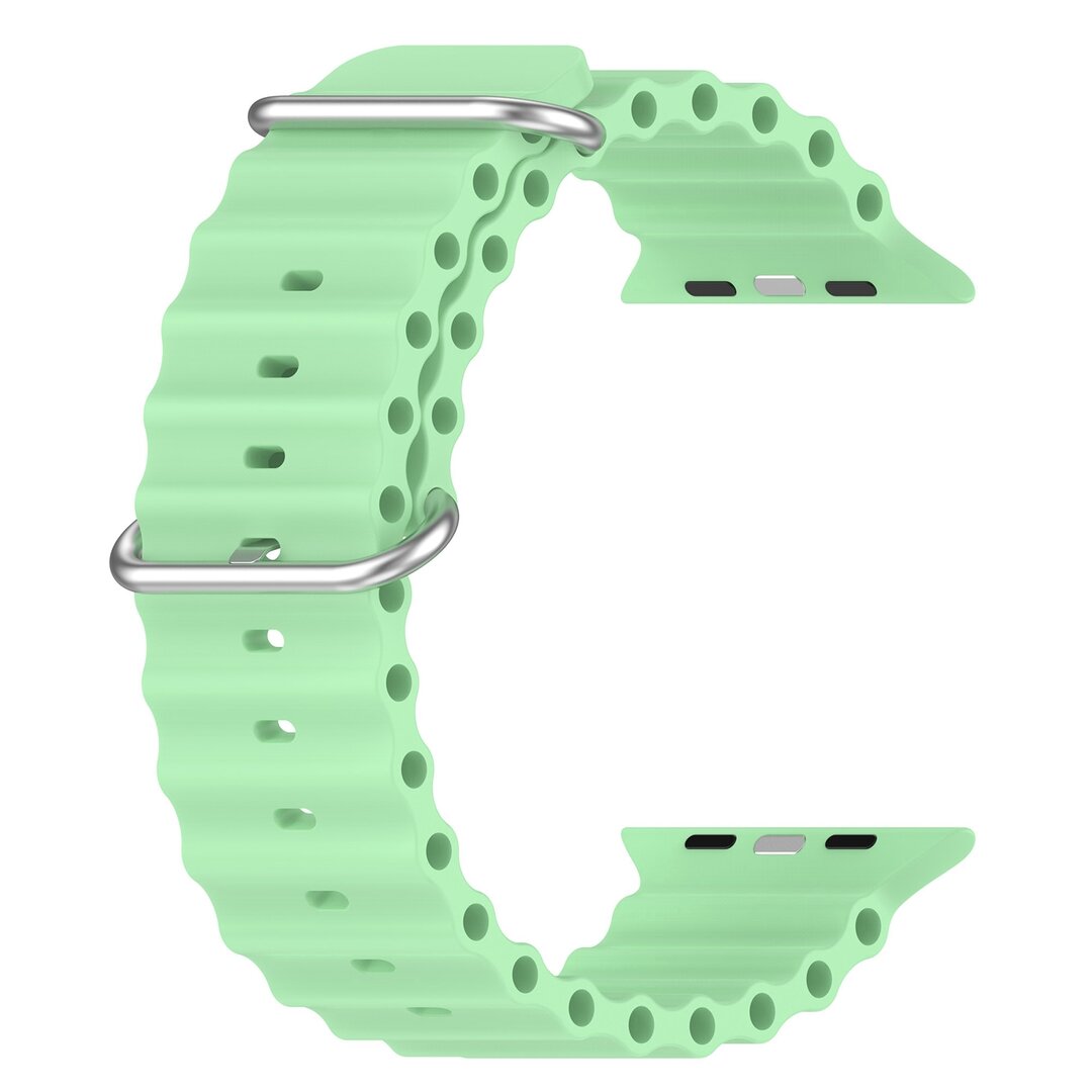 Ocean bandje - Lichtgroen - Geschikt voor Apple Watch 44mm / 45mm&nbsp;/ 46mm / 49mm