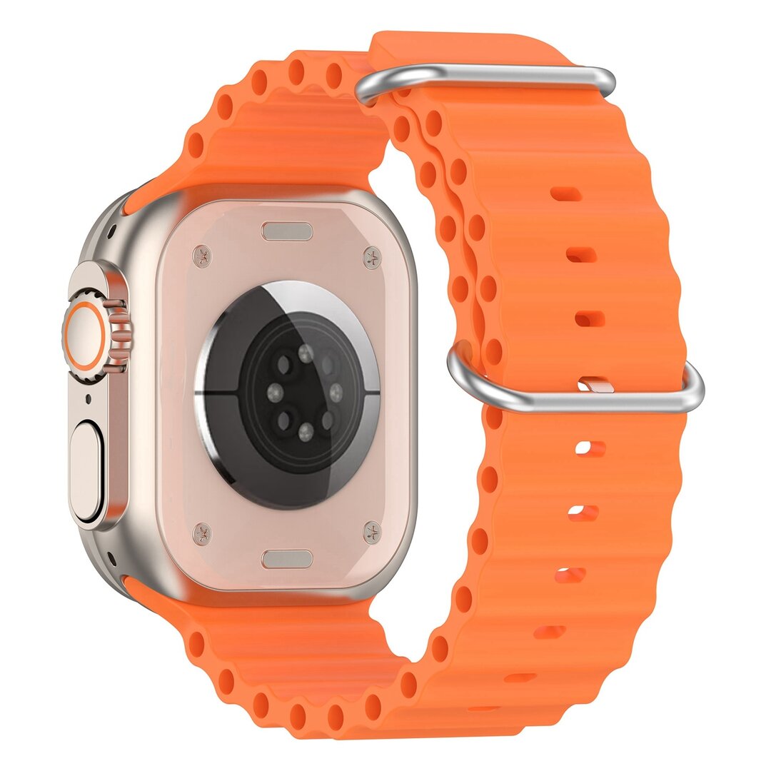 Ocean bandje - Oranje - Geschikt voor Apple Watch 44mm / 45mm&nbsp;/ 46mm / 49mm