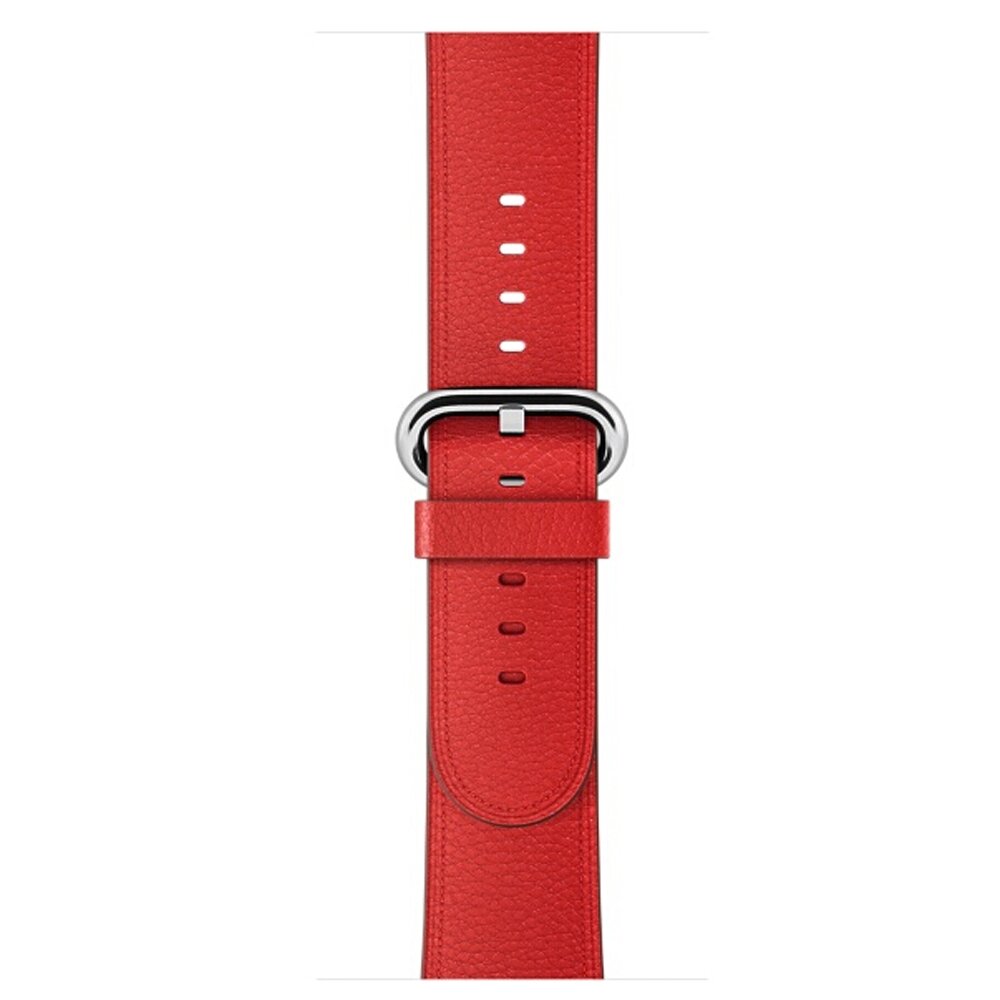 Classic lederen bandje - Rood - Geschikt voor Apple Watch 38mm / 40mm / 41mm / 42mm