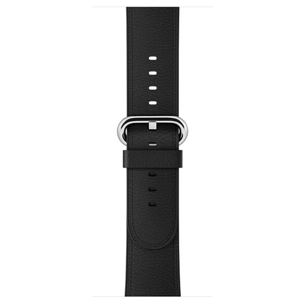 Classic lederen bandje - Zwart - Geschikt voor Apple Watch 38mm / 40mm / 41mm / 42mm