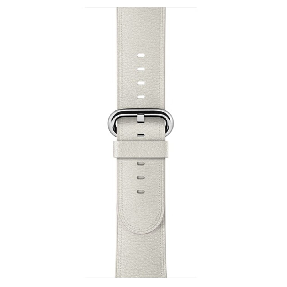 Classic lederen bandje - Wit - Geschikt voor Apple Watch 44mm / 45mm&nbsp;/ 46mm / 49mm