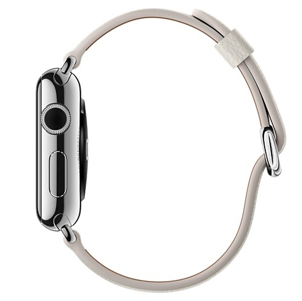 Classic lederen bandje - Wit - Geschikt voor Apple Watch 44mm / 45mm&nbsp;/ 46mm / 49mm