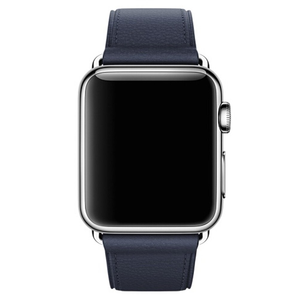 Classic lederen bandje - Midnight blue - Geschikt voor Apple Watch 44mm / 45mm&nbsp;/ 46mm / 49mm