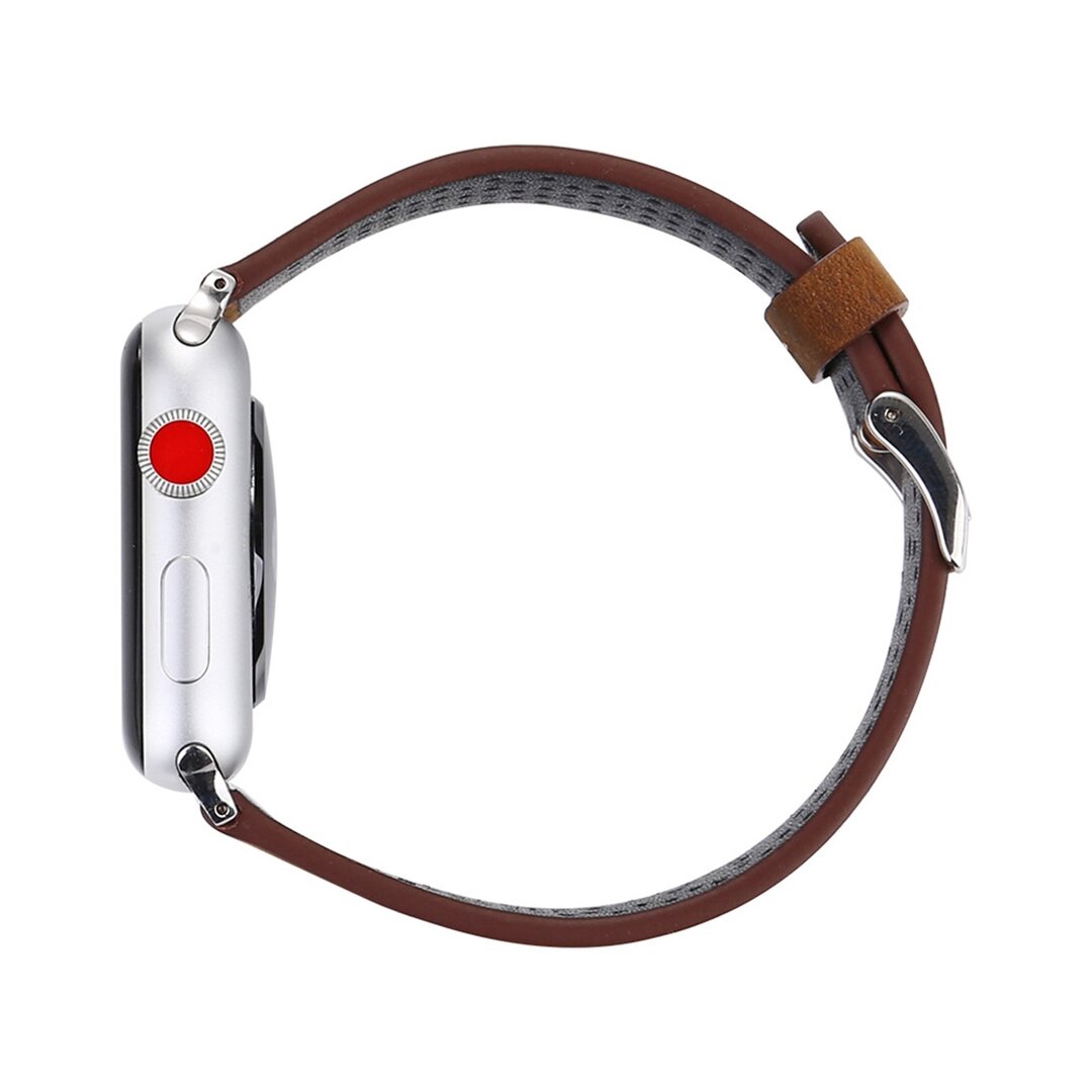 Dot Pattern Leren bandje - Bruin - Geschikt voor Apple Watch 38mm / 40mm / 41mm / 42mm
