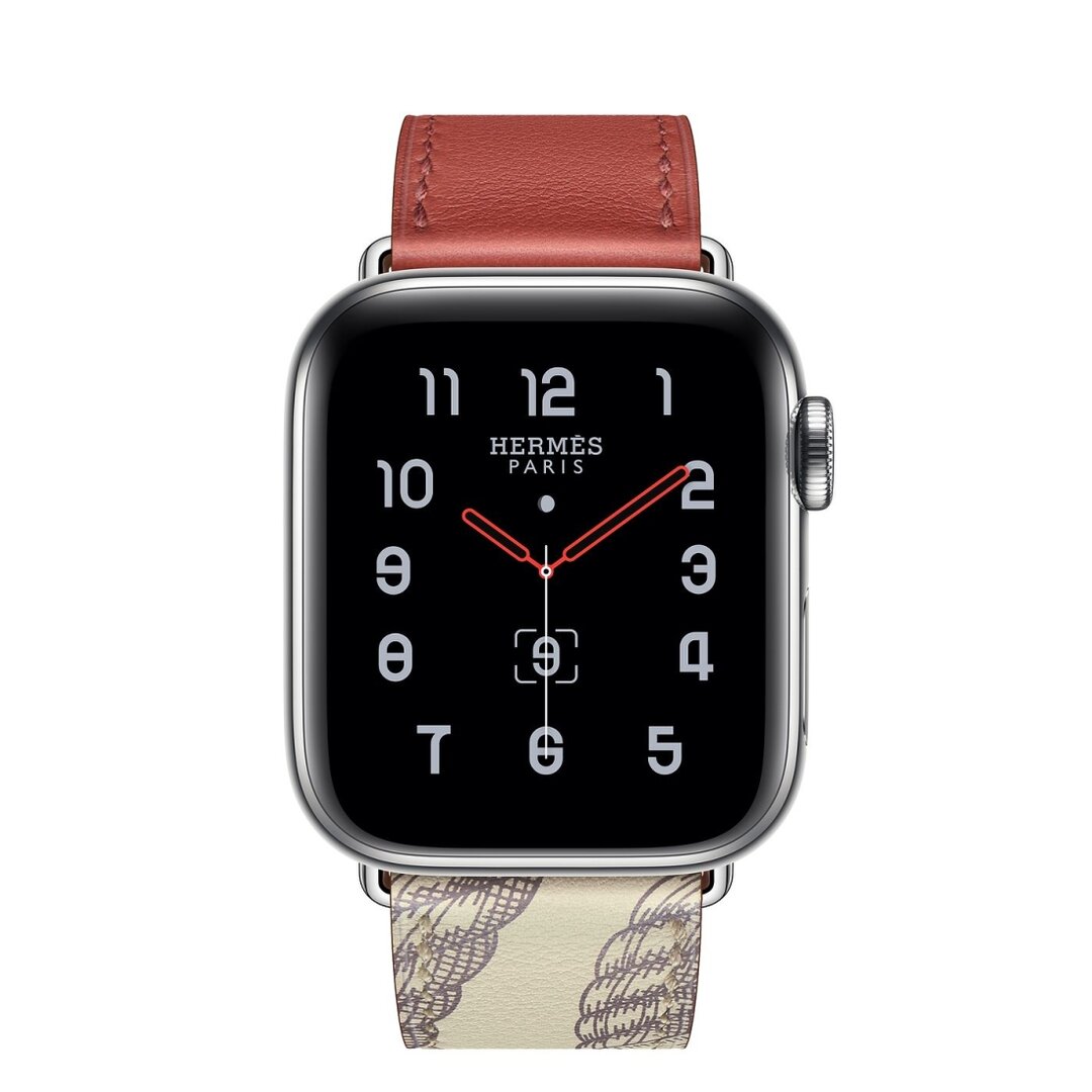 Leren bandje met print - Rood - Geschikt voor Apple Watch 38mm / 40mm / 41mm / 42mm