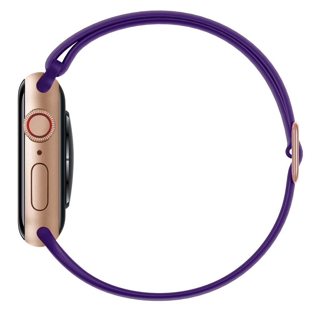 Elastische Solo Loop bandje - Paars - Geschikt voor Apple Watch 44mm / 45mm&nbsp;/ 46mm / 49mm
