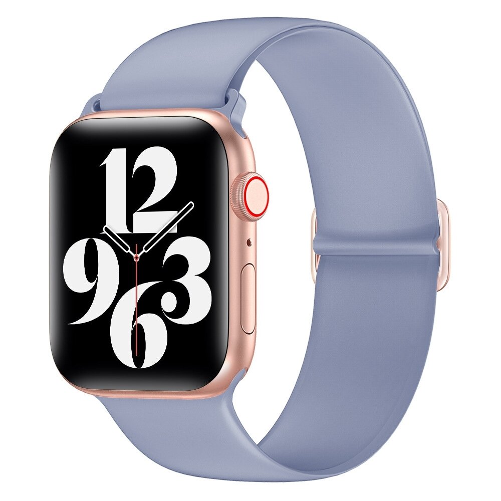 Elastische Solo Loop bandje - Lavendel - Geschikt voor Apple Watch 44mm / 45mm&nbsp;/ 46mm / 49mm