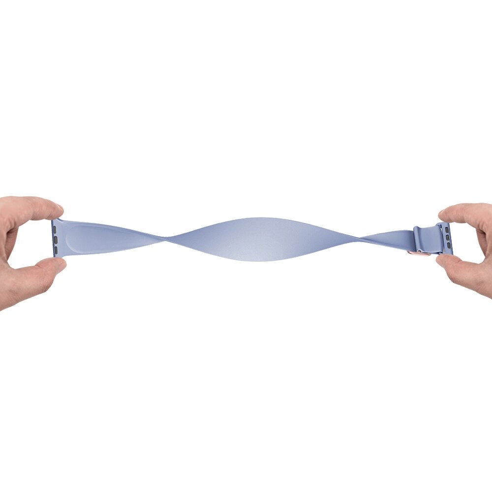Elastische Solo Loop bandje - Lavendel - Geschikt voor Apple Watch 44mm / 45mm&nbsp;/ 46mm / 49mm
