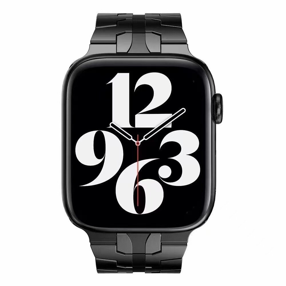Stalen schakelband - Zwart - Geschikt voor Apple watch 44mm / 45mm&nbsp;/ 46mm / 49mm